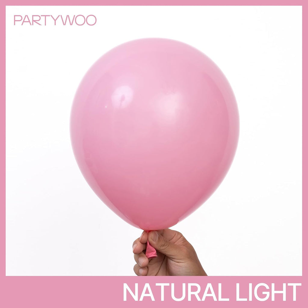 PartyWoo Baby Pink Balloons - 50pcs 12 Inch Pastel Balloons for Girl Baby Showers & Parties