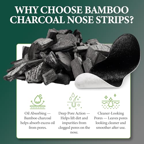 Lubynia Charcoal Blackhead Remover Nose Strips - Deep Cleansing Pore Strips