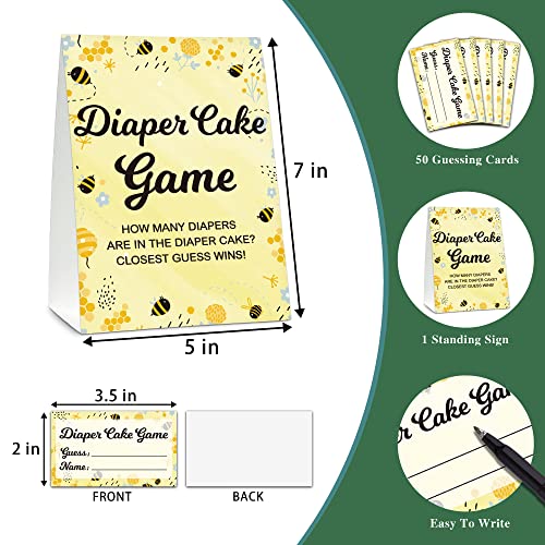 Gihyan Baby Shower Diaper Cake Game Set with 50 Cards & Sign