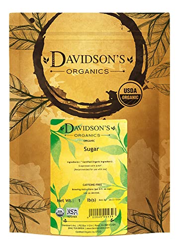 Davidson's Organic Sugar - 16oz Bag for Tea Sweetening