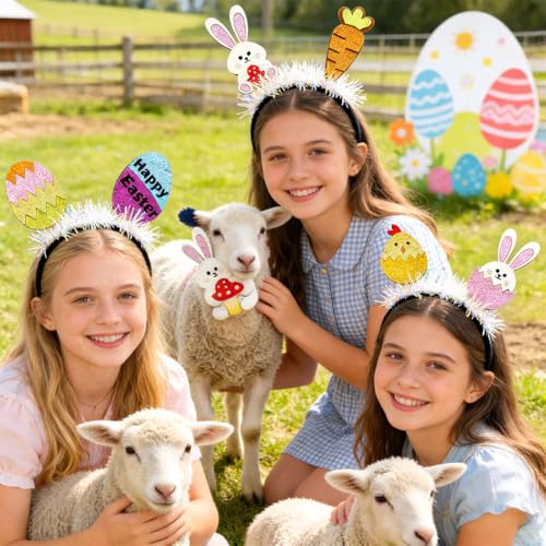 Glitter Easter Egg Headband for Women - Festive Holiday Hair Accessory