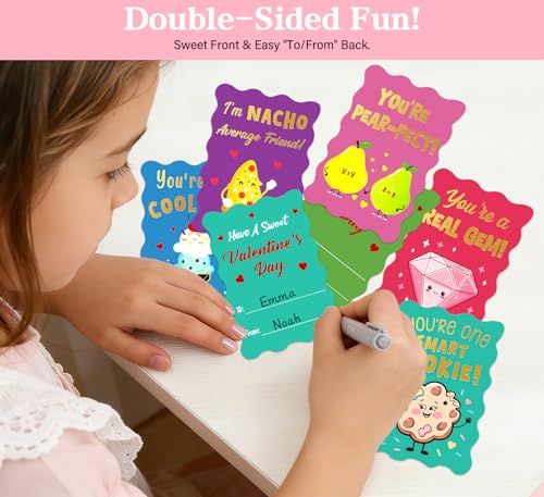 36-Pack Funny Valentine's Day Cards for Kids with Envelopes