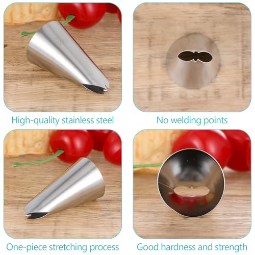 5-Piece Stainless Steel Leaf Piping Tips Set for Cake Decorating