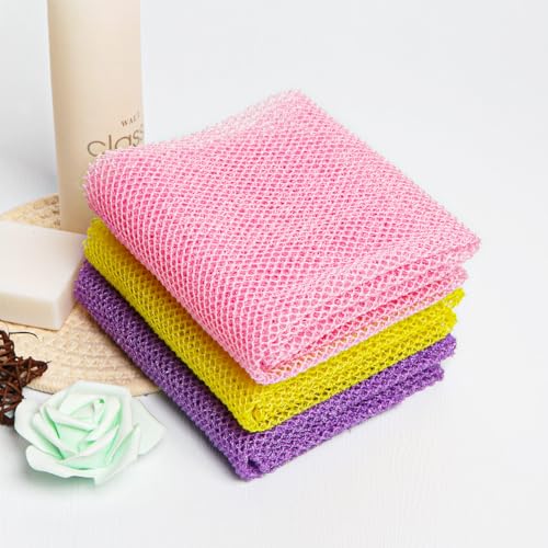 GIGULES African Exfoliating Net Sponge - Long Body Scrubber Washcloth