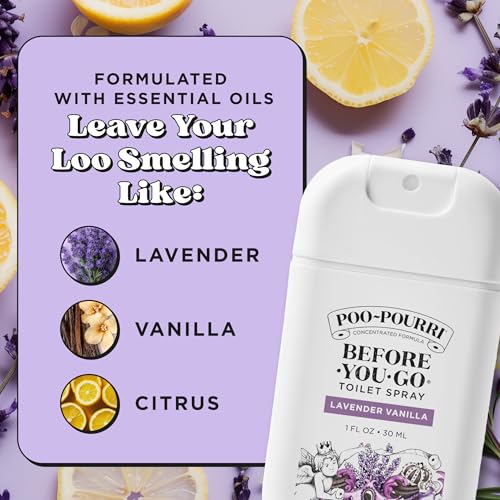 Poo-Pourri Lavender Vanilla Pocket Toilet Spray - 1 Fl Oz
