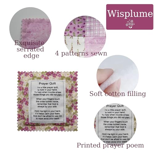 Handcrafted Mini Prayer Quilt with Cross - Portable Spiritual Gift