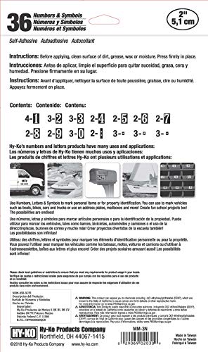 Hy-Ko Self-Adhesive House Number Stickers for Easy Navigation