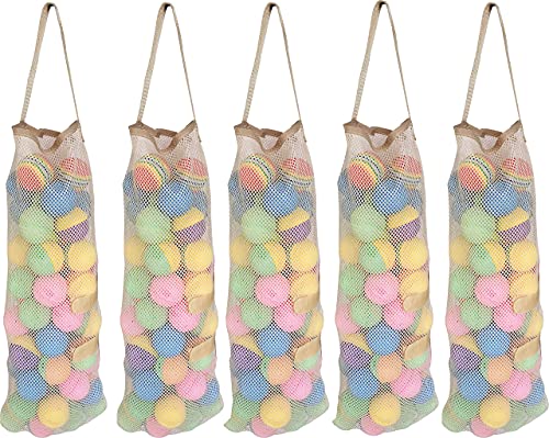 GINFH Hanging Mesh Produce Bags - 5-Pack Reusable Potato & Onion Storage