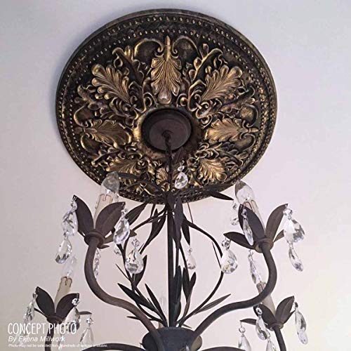 17 3/4"OD x 3 3/4"ID x 1"P Peralta Ceiling Medallion (Fits Canopies up to 4 5/8")
