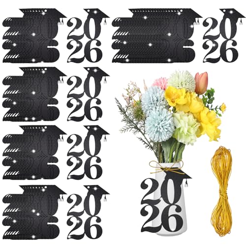 Chinco 36 Pcs Graduation Party Decorations 2026 Glitter Cutouts