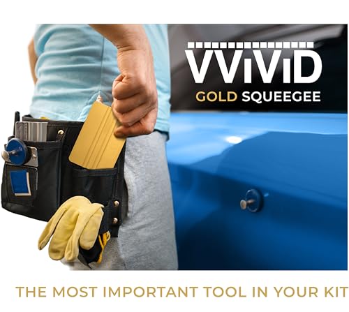 VViViD Gold Vinyl Wrap Squeegee - Durable Tool for Car Wraps