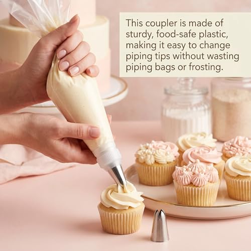 6-Pack Plastic Piping Bag Couplers for Cake Decorating