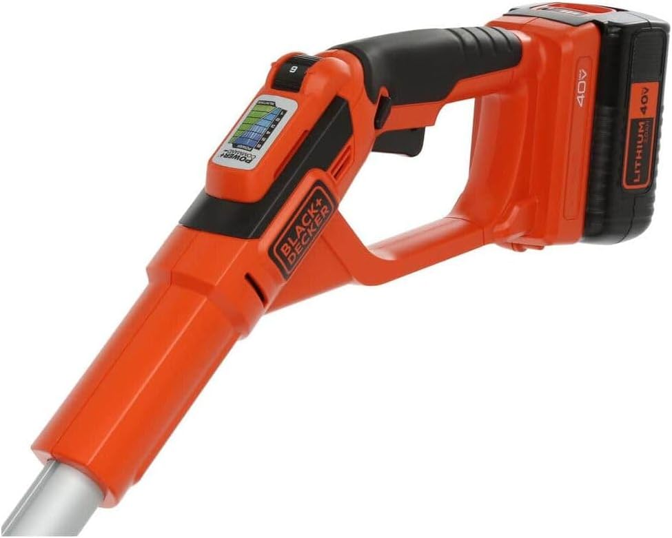 BLACK+DECKER 40V MAX Cordless String Trimmer & Edger - Adjustable Telescoping Pole, Includes Battery & Charger