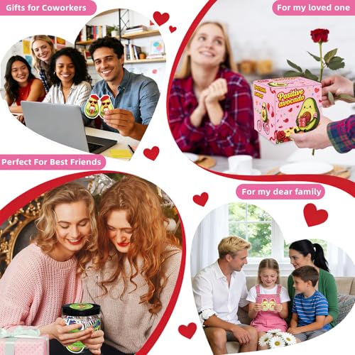 Jamuss Emotional Support Avocado Jar with 60 Funny Affirmation Cards