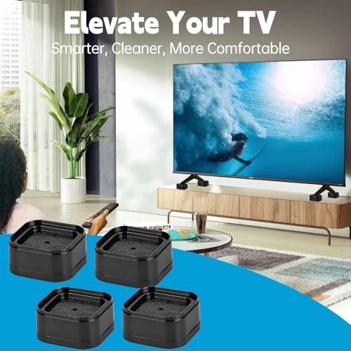 Heavy-Duty TV Stand Riser Blocks - Adjustable Height 4-Pack