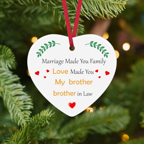 Ceramic Christmas Ornament for Brother-in-Law - Unique Gift