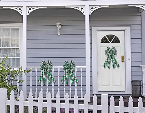 Hying Large St. Patrick's Day Buffalo Plaid Wreath Bow with Shamrock