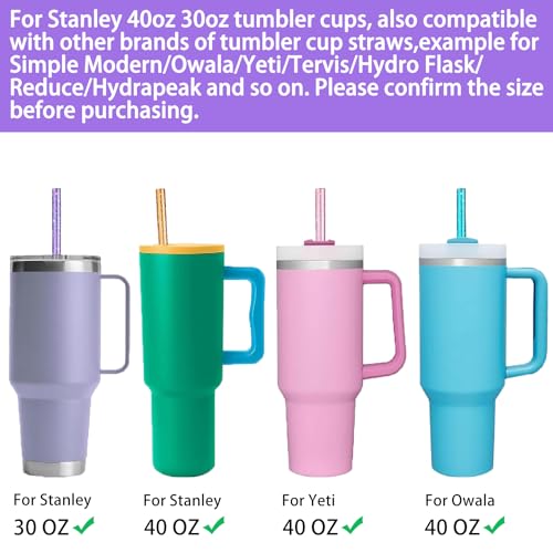 Reusable Glitter Straws for 30oz-40oz Tumblers - 18 Pack