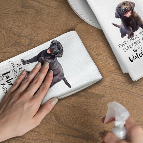 Labrador Kitchen Towels Set of 2 - Decorative Dish Towels 16x24