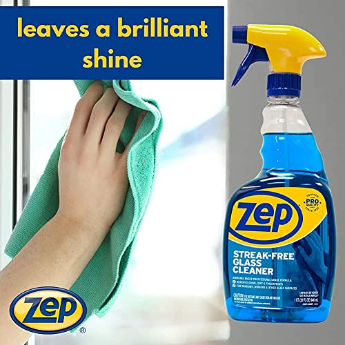 Zep Streak-Free Glass Cleaner 32 oz - Fast-Drying Formula