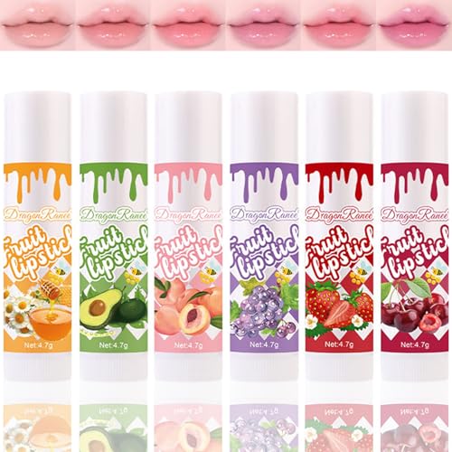 Bekoeen 6-Pack Fruity Hydrating Lip Balm Set for Chapped Lips
