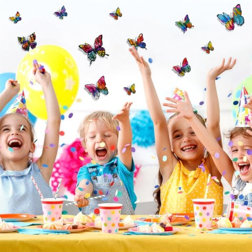 SAOROPEB 3D Butterfly Wall Decor - 24 Pcs Magnetic Decorations