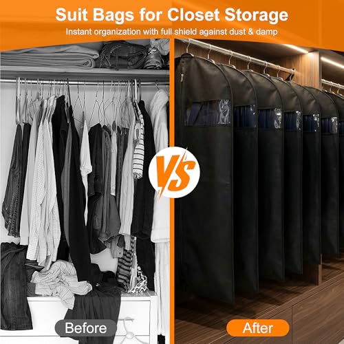 EZ COZY 45" Garment Bag for Travel & Hanging Clothes - Waterproof & Durable