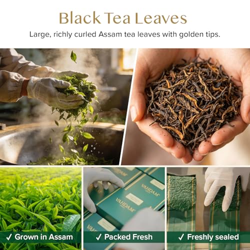 VAHDAM Assam Gold Second Flush Black Tea - Premium Loose Leaf, 50+ Cups