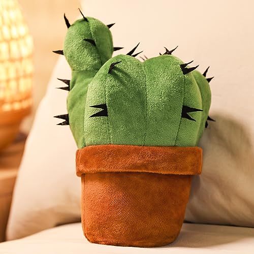 Cactus Throw Pillow - Plush 7.9-Inch Cushion for Home Decor