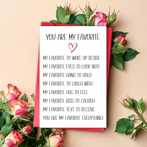 Romantic Anniversary Greeting Card for Him and Her, Love Note for Husband