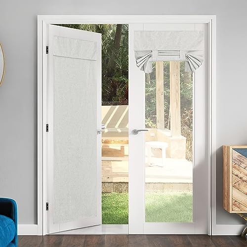 NICETOWN Thermal Insulated Curtains, 36"W x 80"L, Ivory White