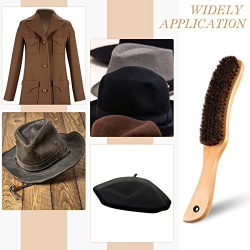 Patelai Cowboy Hat Brush Set - 2 Wooden Cleaning Brushes for Hats