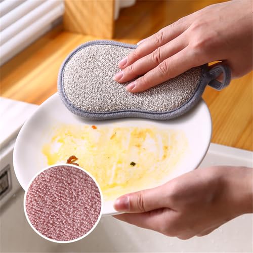 Much Hotter 4-Pack Non-Scratch Microfiber Dish Sponges for Kitchen Cleaning