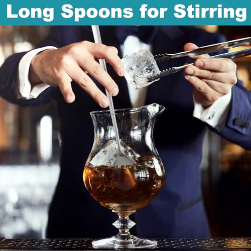 Ninsula 9.5-Inch Stainless Steel Ice Tea Spoons - Set of 6