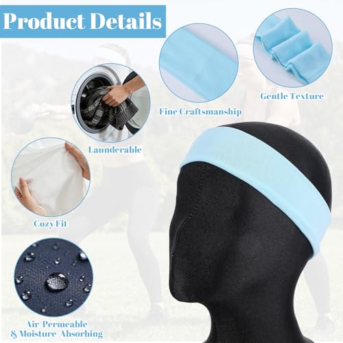 Amaxiu 6 Pcs Non-Slip Cotton Blend Headbands for Women Sports Yoga