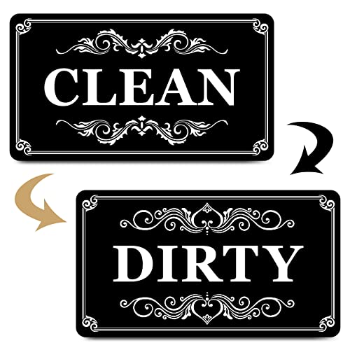 PSLER Clean Dirty Dishwasher Magnet Indicator Sign for Kitchen Organization
