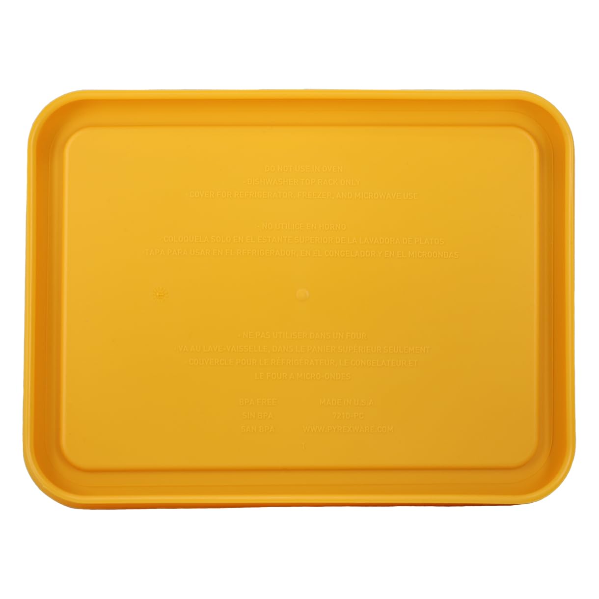 Pyrex 7210-PC 3-Cup Lemon Drop Yellow Food Storage Replacement Lid - Made in USA