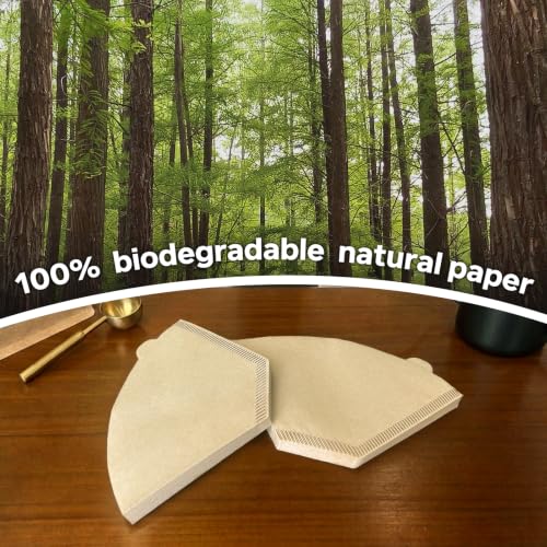 DechoPak 120 Count #4 Coffee Filters 8-12 Cup Unbleached Cone - Extra Strong & Durable