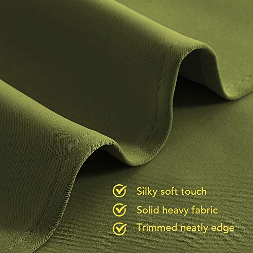 NICETOWN Olive Green Blackout Curtains - Set of 2, 34x40