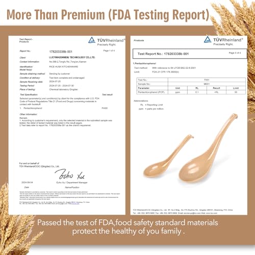 Eco-Friendly Wheat Straw Soup Spoons Set of 2 - Durable & Biodegradable