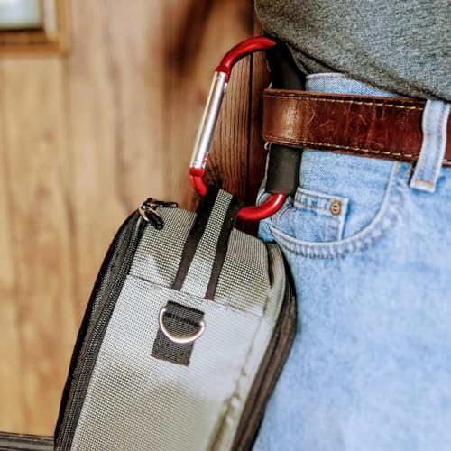 1Pc Carabiner Hook with Sponge 5.5inch for Sports Outdoors, D-Shape Large Aluminum Carabiner Clip Outdoors Recreation Climbing Carabiners Quickdraws Nonlocking Carabiners