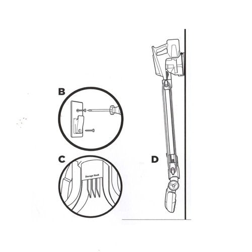 Sionlan Vacuum Attachments 2 Pack Compatible with Shark Vacuum Wall Mount HV300 HV301 HV302 HV303 HV320 HV322 HV324 HV325 HV380 HV380C Part No. 416FFJV300