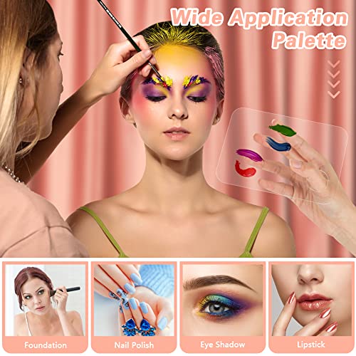 Aolso Acrylic Makeup Mixing Palette with Spatula and Leather Case