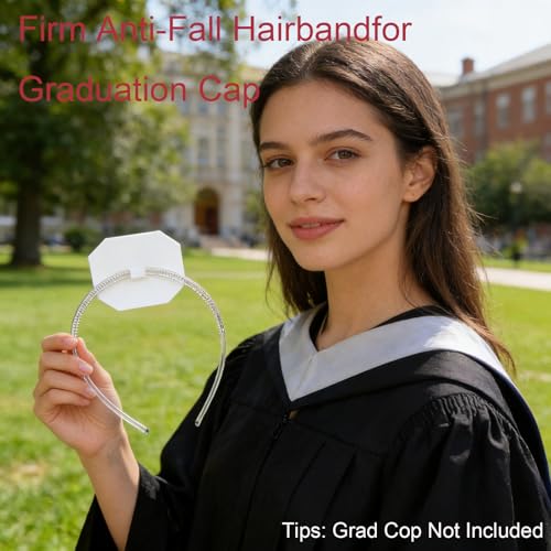 Zeyoy Graduation Cap Headband Insert - Adjustable Anti-Fall Hair Band
