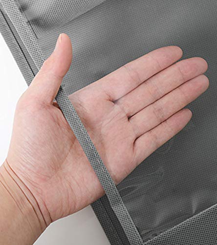 Hanging Handbag Organizer for Closet - 6-Pocket Dust-Proof Holder (Black-2Pack)