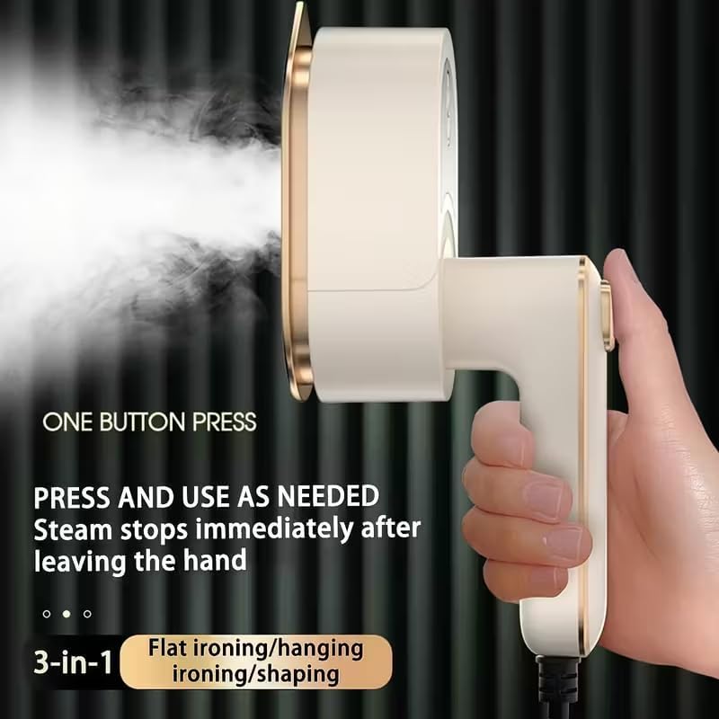 Skiennix Mini Portable Steam Iron - Handheld Clothes Steamer for Wrinkle Removal | Ideal for Travel & Home
