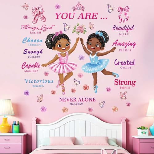 Ballerina Wall Stickers for Girls - Peel and Stick Decals