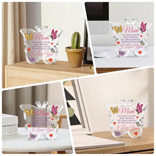Acrylic Plaque Mom Gift from Daughter and Son Butterfly Sign