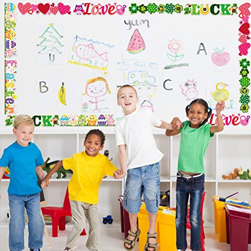 Haooryx 72Pcs Holiday Bulletin Board Border Trim Set