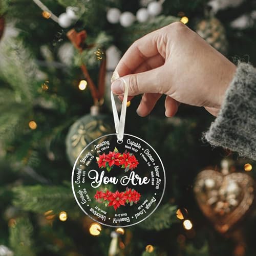 Christian Christmas Ornament 2025 - Acrylic Faith Tree Decoration